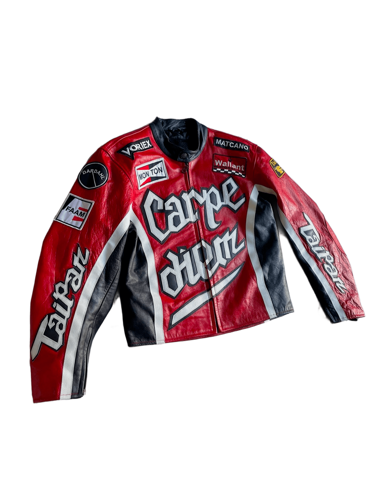 Carpediem Veste en cuir racing vintage
